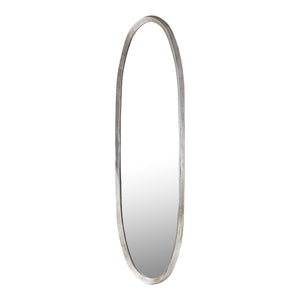 Wall Mirror - Cast Aluminum Metal, Oval Shape, Irregular Edge, Handmade, Gold, L – Limera | PTMD
