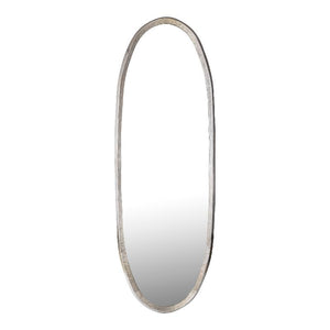 Wall Mirror - Cast Aluminum Metal, Oval Shape, Irregular Edge, Handmade, Gold, L – Limera | PTMD