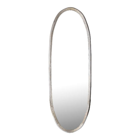 Wall Mirror - Cast Aluminum Metal, Oval Shape, Irregular Edge, Handmade, Gold, L – Limera | PTMD image