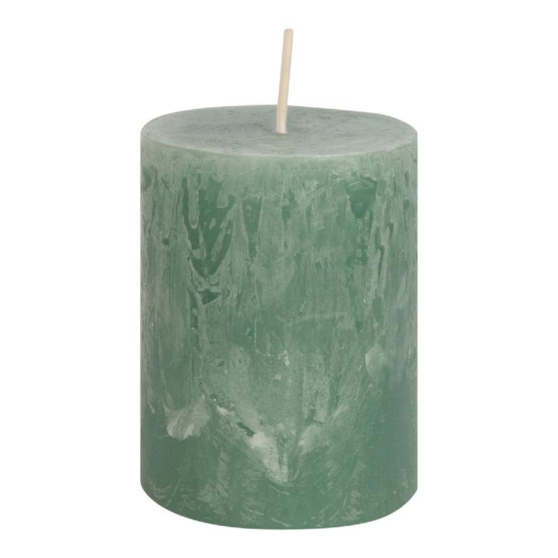 Pillar Candle, Textured, Emerald Green, 80x60 | PTMD