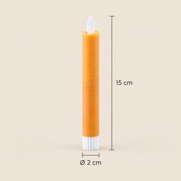 LED-Stabkerzen mit beweglicher Flamme, 15 cm hoch | PTMD