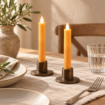LED-Stabkerzen mit beweglicher Flamme, 15 cm hoch | PTMD