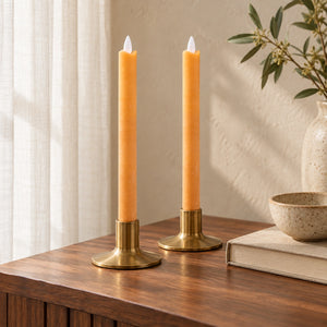 LED taper candle with moving flame and timer function battery operated - Led | PTMD