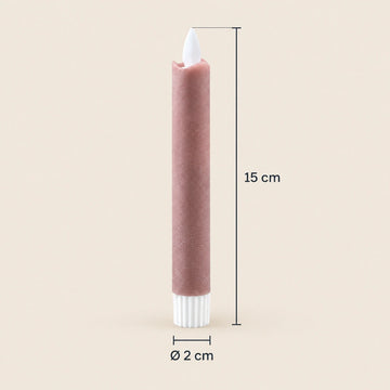 LED-Stabkerzen mit beweglicher Flamme, 15 cm hoch | PTMD