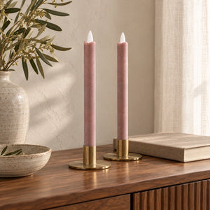 LED taper candle with moving flame and timer function battery operated - Led | PTMD
