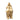 Statue - stoneware ceramic, handmade, gold-colored, female figure, standing pose, A – Oday | PTMD