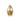 Statue - stoneware ceramic, handmade, gold-colored, female figure, standing pose, B – Oday | PTMD