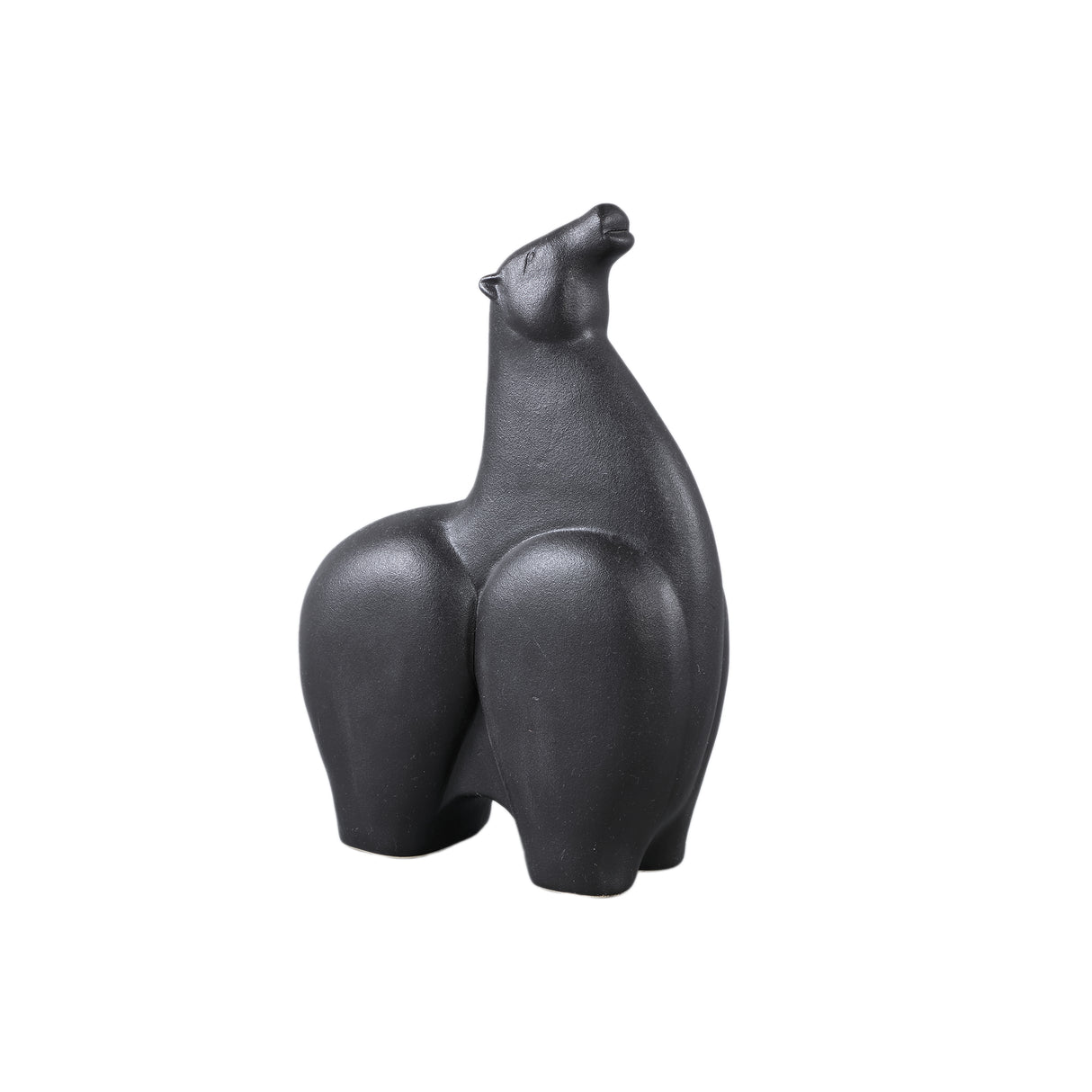Statue - Steinzeug, Pferdekopf-Design, hohe Form, Schwarz – Honore | PTMD