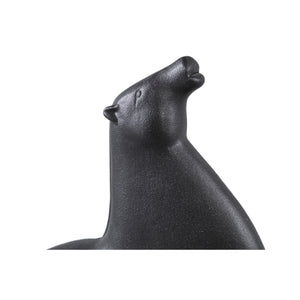 Statue - Steinzeug, Pferdekopf-Design, hohe Form, Schwarz – Honore | PTMD