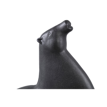 Statue - Steinzeug, Pferdekopf-Design, hohe Form, Schwarz – Honore | PTMD
