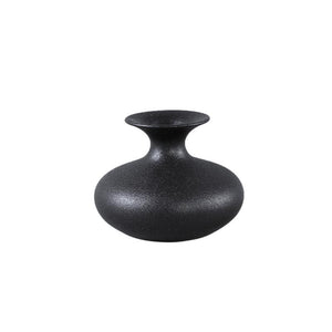 Topf – Keramik Steinzeug, Bäuchiges Design, Schwarz, S – Lyndsay | PTMD