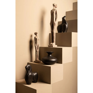 Statue - Cement, handmade, grey, human form, sculptural, low – Keiton | PTMD