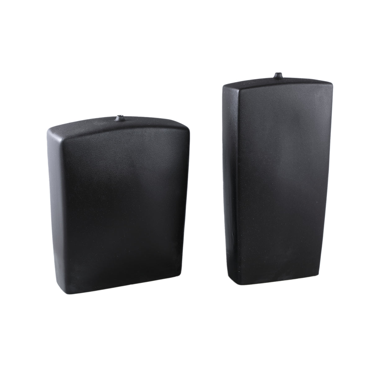 Vase – Rectangular Design, Ceramic Material, Black Color, S – Janettee | PTMD
