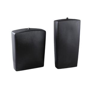 Vase – Rectangular Design, Ceramic Material, Black Color, S – Janettee | PTMD