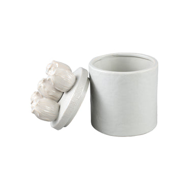 Topf - Steinzeug, Tulpen-Relief, runde Form, Creme, – Krystine | PTMD