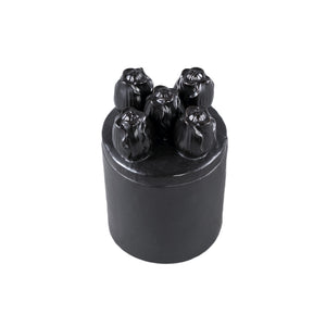 Pot - Stoneware, Tulip Relief, Round Shape, Black, Handmade – Krystine | PTMD
