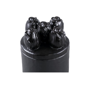 Pot - Stoneware, Tulip Relief, Round Shape, Black, Handmade – Krystine | PTMD