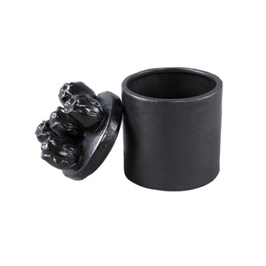 Pot - Stoneware, Tulip Relief, Round Shape, Black, Handmade – Krystine | PTMD