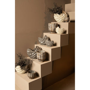 Pot – Stoneware Ceramic, Wave Design, Gray, L – Kaylagh | PTMD