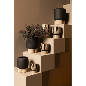 Topf – Rund Form, Zementoptik, Drei Beine, S - Neasa | PTMD