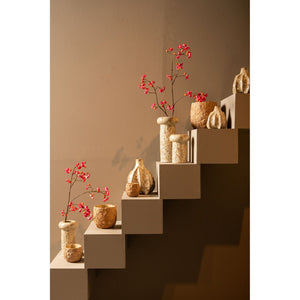 Flowerpot - Round Cement, Circle Pattern, Brown, L – Jaimme | PTMD