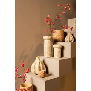 Blumentopf - Runder Zement, Kreismuster, Braun, S – Jaimme | PTMD