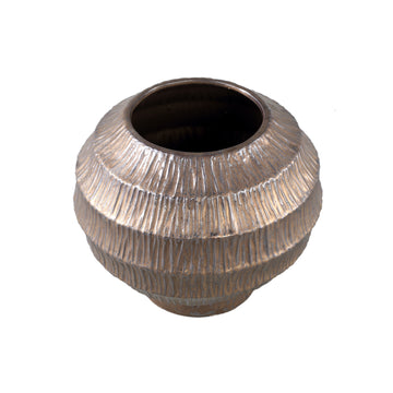 Topf – Rundes Design, Keramik Material, Gerippte Struktur, L – Cherith | PTMD