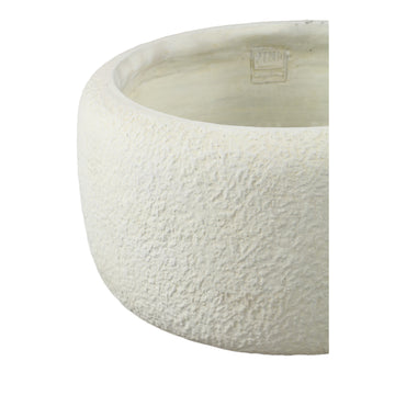 Topf – Runde Form, Zementmaterial, Modern, Niedrig, L - Evelynn | PTMD