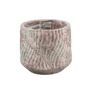 Flower Pot – Round Shape, Wavy Lines Pattern, Grey Color, M – Diesel | PTMD