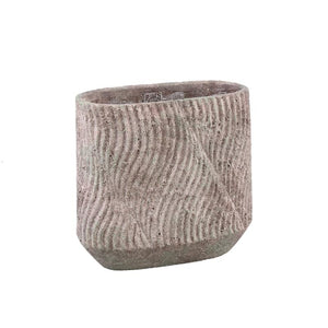 Flowerpot - Oval Shape, Wavy Line Pattern, Grey Color, M - Diesel | PTMD