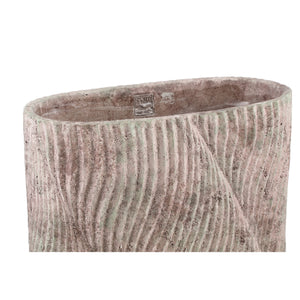 Flower Pot – Oval Shape, Wavy Line Pattern, Gray Color, L – Diesel | PTMD