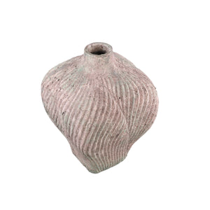 Vase – Wellen Linien, Zement Material, Runde Form ,L - Diesel | PTMD