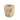 Blumentopf - Runder Zement, Wellenlinien, Creme, Niedrig, L – Alexio | PTMD