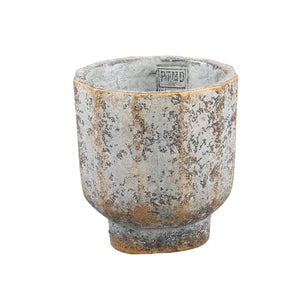 Flowerpot - Round Cement, Rough Surface, Grey, M – Akil | PTMD
