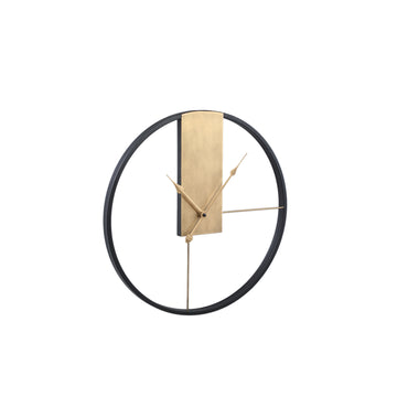 Wanduhr – Klassisches Design, Runde Form, Eisen Material, Gold, S – Lolae | PTMD