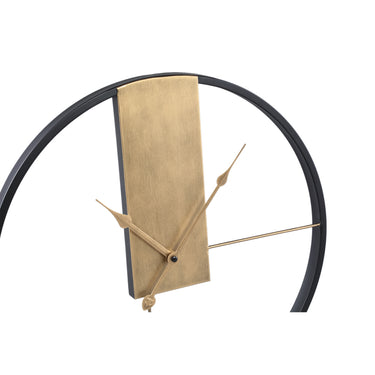 Wall Clock - Iron Metal, Round Design, Smooth Surface, Handmade, Gold, S – Lolae | PTMD