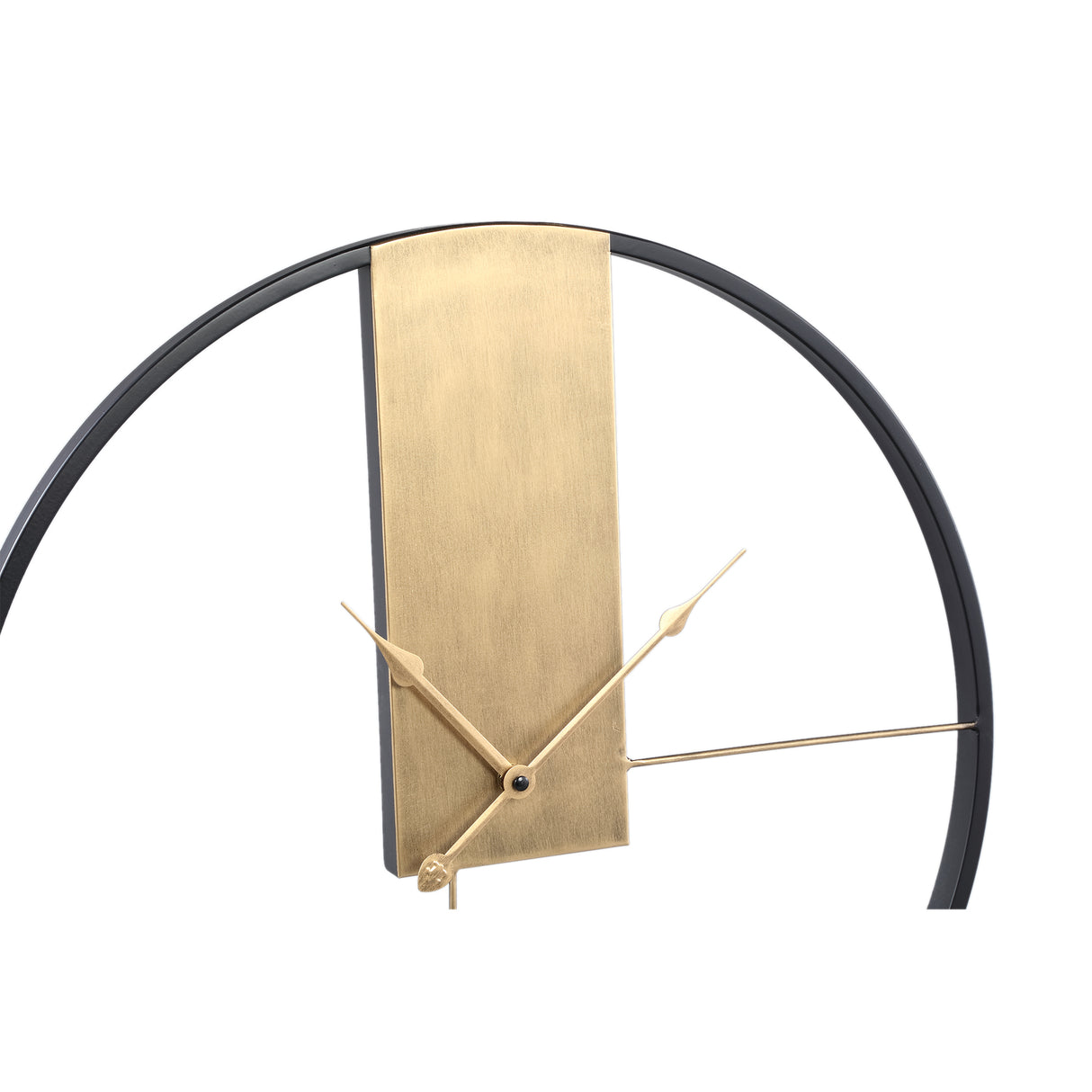 Wanduhr – Goldfarbenes Eisen, Runde Form, Metalloptik, L - Lolae | PTMD