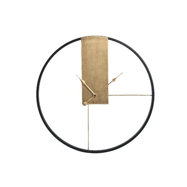 Wall Clock - Iron Metal, Round Design, Smooth Surface, Handmade, Gold, L – Lolae | PTMD