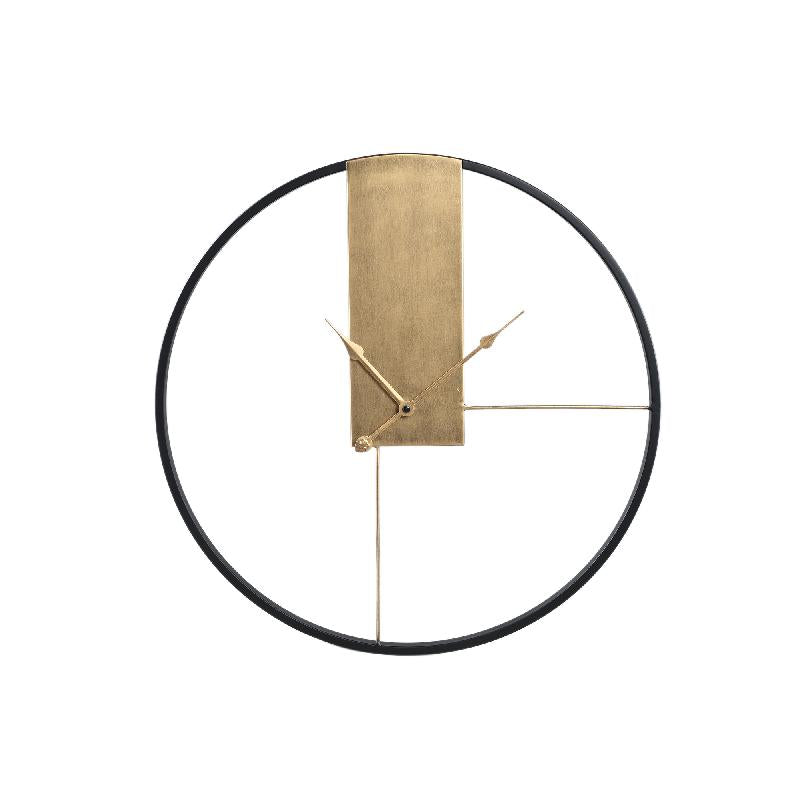 Wanduhr – Goldfarbenes Eisen, Runde Form, Metalloptik, L - Lolae | PTMD