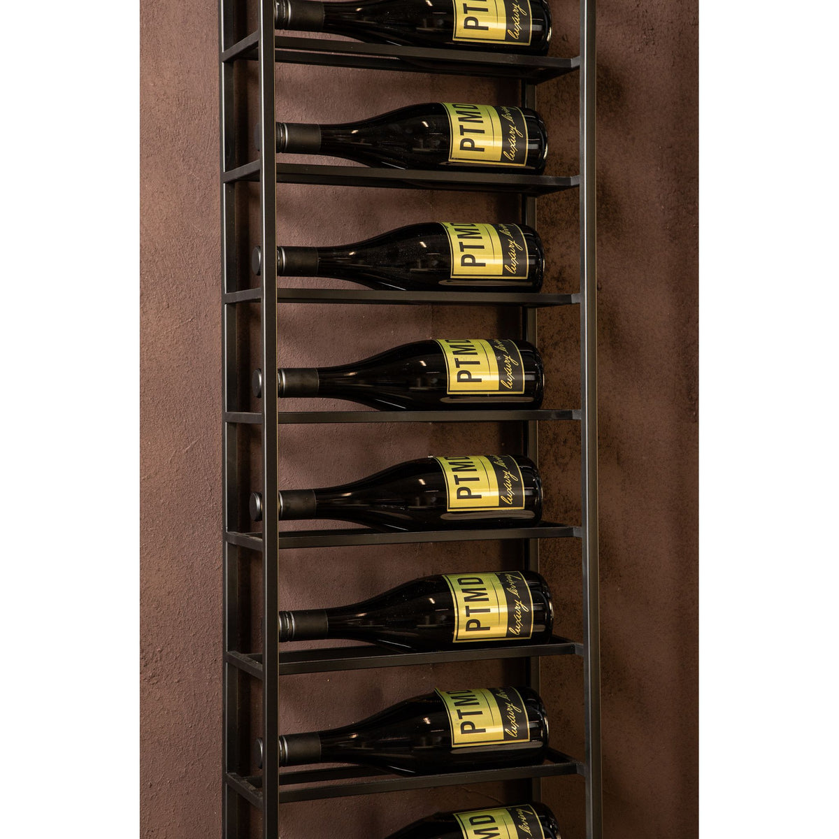 Weinregal – Eisen, rechteckig, schwarz, 12 Flaschen – Kentyn | PTMD