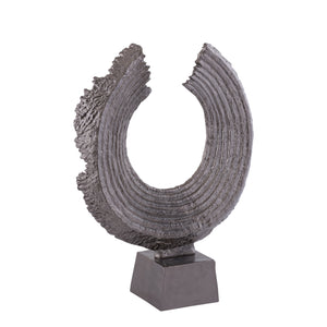 Statue - runde Form, gegossenes Aluminium, bronzefarbene Oberfläche, L – Apolline | PTMD