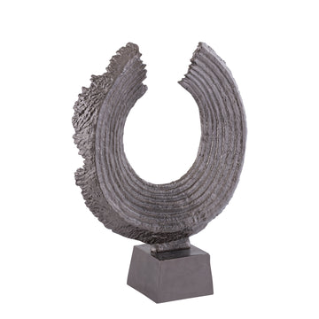 Statue - runde Form, gegossenes Aluminium, bronzefarbene Oberfläche, L – Apolline | PTMD
