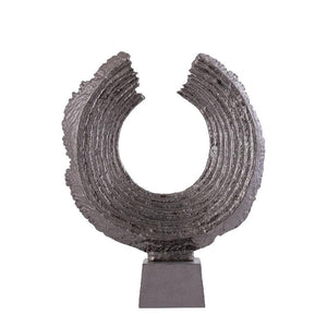 Statue - runde Form, gegossenes Aluminium, bronzefarbene Oberfläche, L – Apolline | PTMD