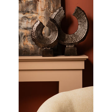 Statue - runde Form, gegossenes Aluminium, bronzefarbene Oberfläche, S – Apolline | PTMD