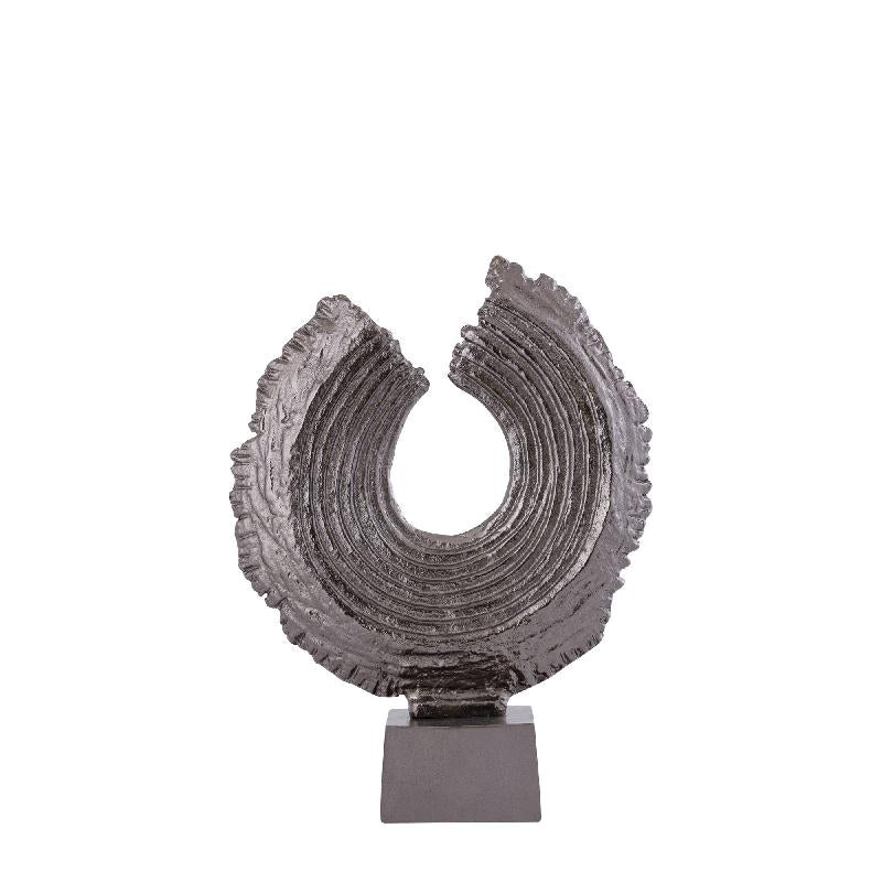 Statue - round shape, cast aluminum, bronze-colored surface, S – Apolline | PTMD