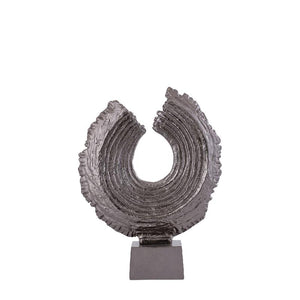 Statue - round shape, cast aluminum, bronze-colored surface, S – Apolline | PTMD