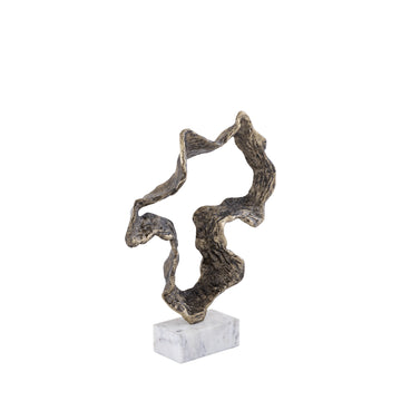 Statue – Messing Design, Marmor Basis, Aluminium Material, Messing, S – Maryan | PTMD