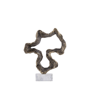 Statue – Messing Design, Marmor Basis, Aluminium Material, Messing, S – Maryan | PTMD