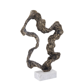 Statue – Messing Design, Marmor Basis, Aluminium Material, Messing, L – Maryan | PTMD