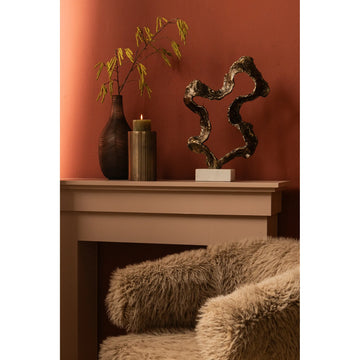 Statue – Messing Design, Marmor Basis, Aluminium Material, Messing, L – Maryan | PTMD